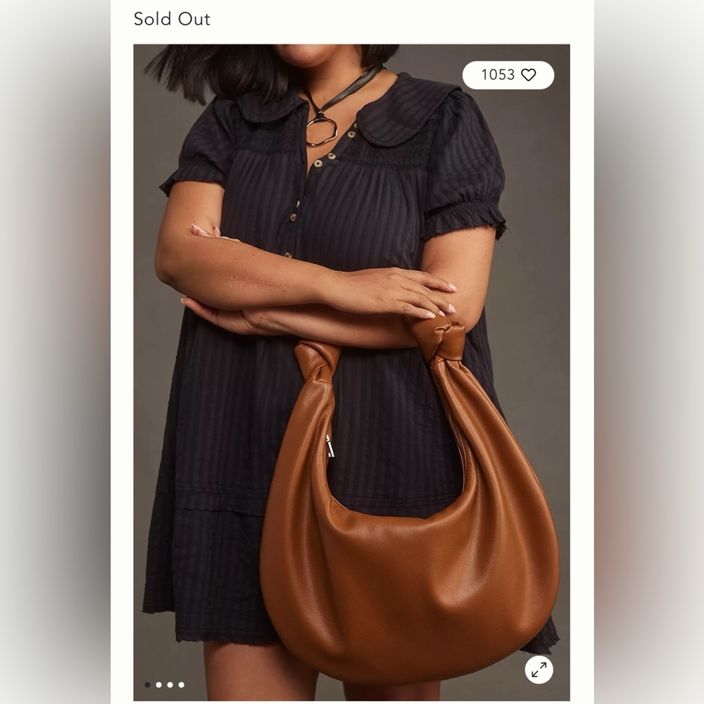 ANTHROPOLOGIE The Brigitte satchel double knot oversized shoulder bag. Brand new